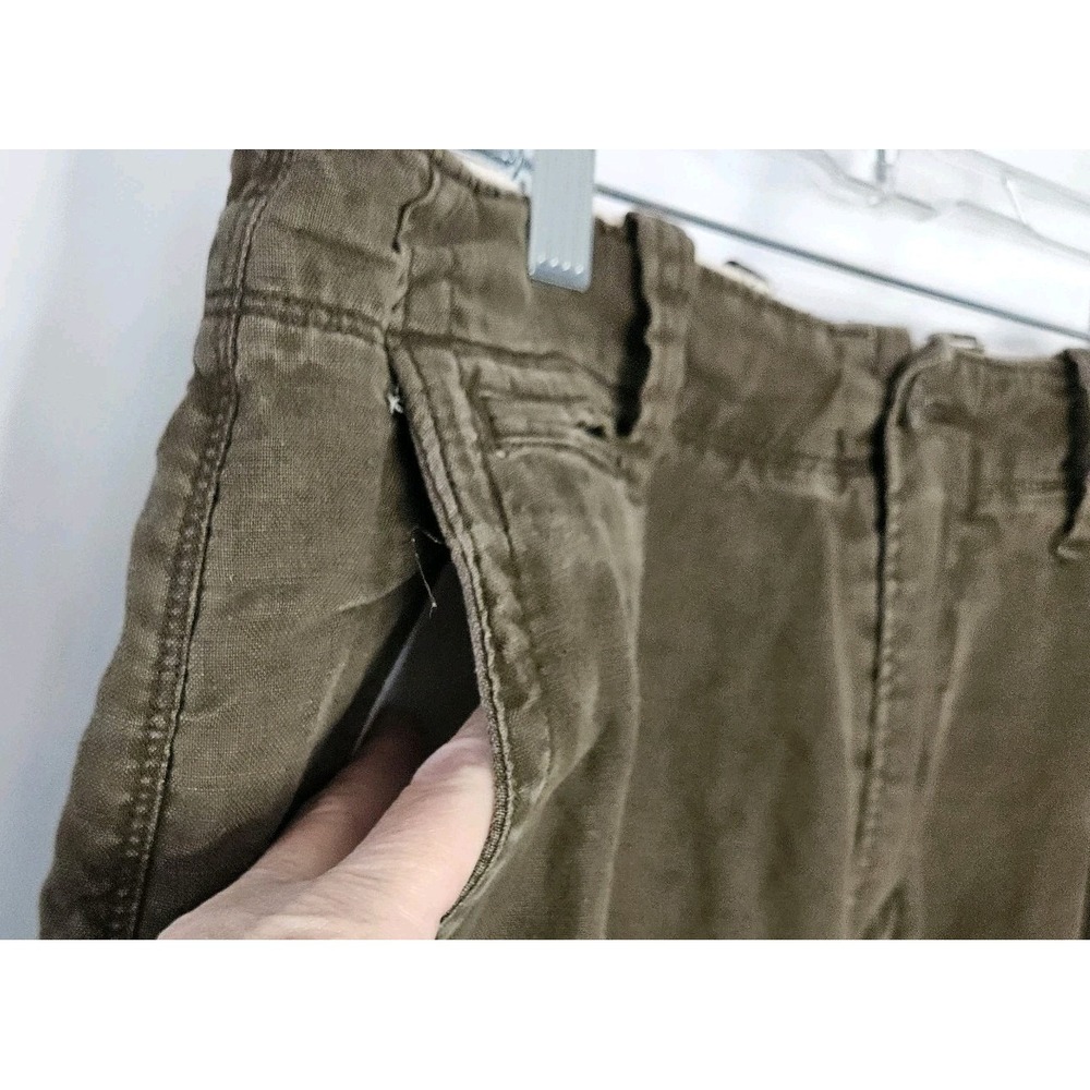 Banana Republic‎ Linen Pants Brown Relaxed Loose Fit 34x30 Mens Drawstring - Picture 4 of 11